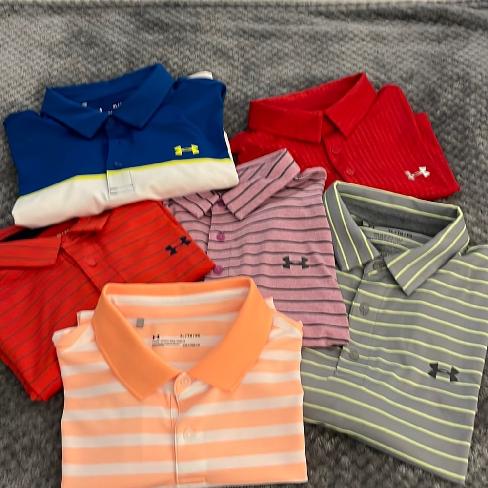 6 XL Under Armour golf shirts.